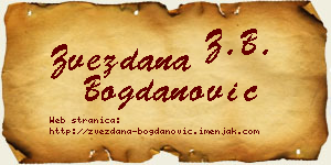 Zvezdana Bogdanović vizit kartica
